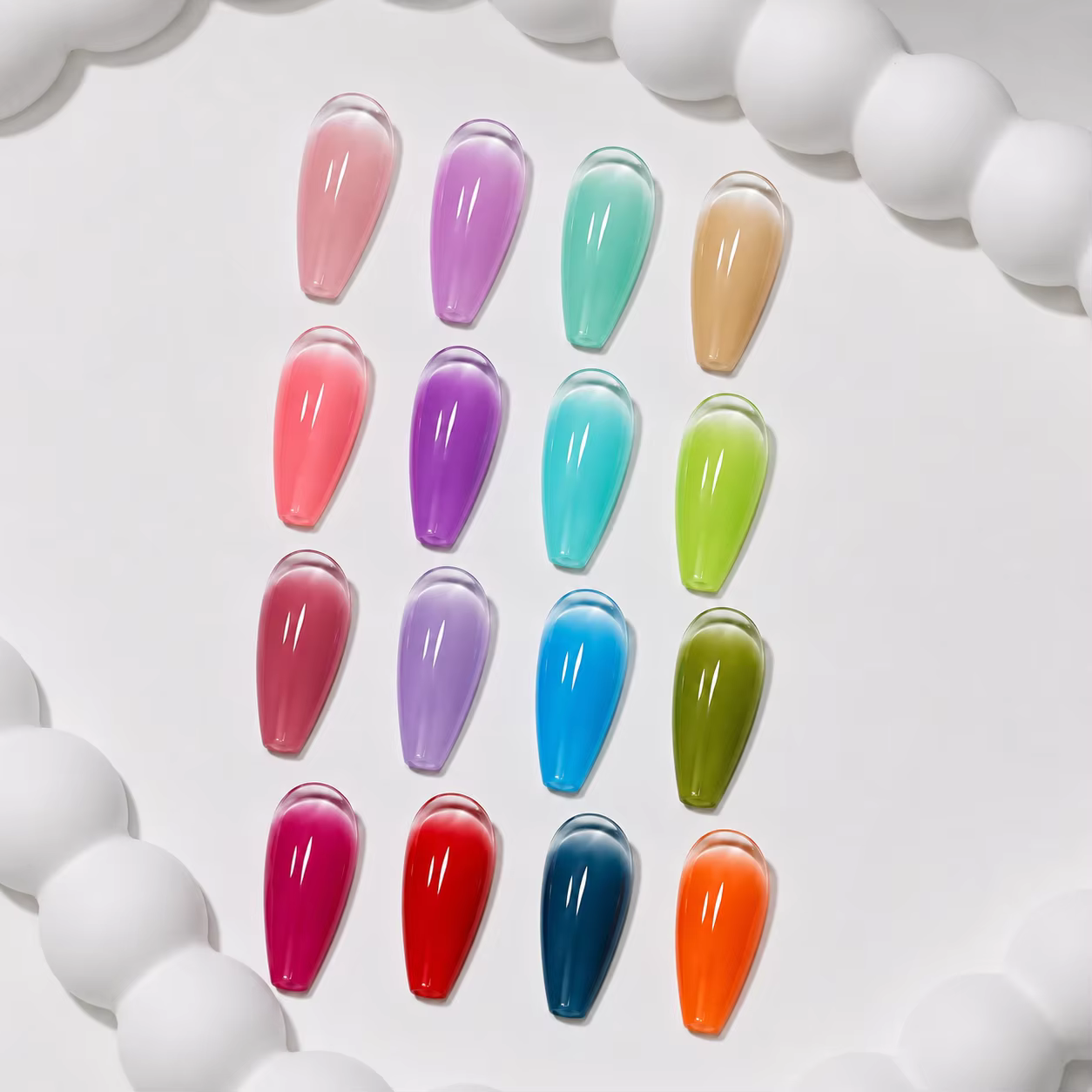 Gel de peinture pour ongles 16 couleurs pour estompage