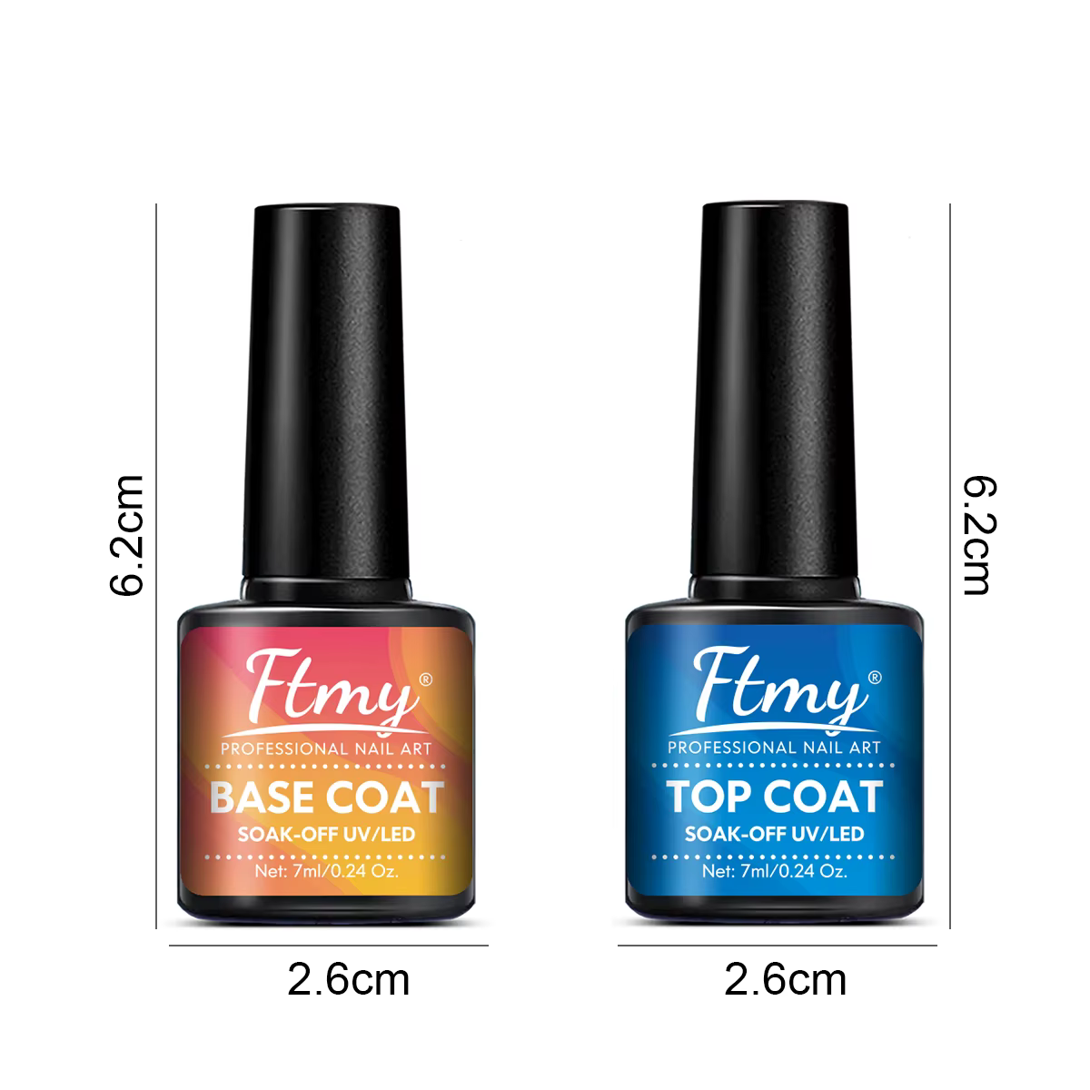 Ensemble de vernis à ongles Gel 2 pièces-manteau de Base de 0.24oz