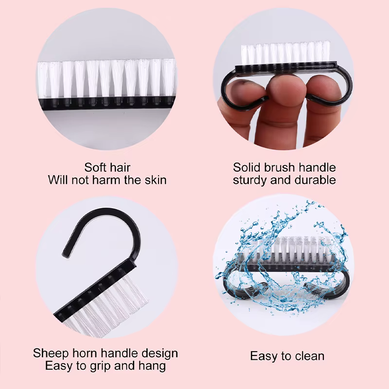 Brosse de nettoyage des ongles noire