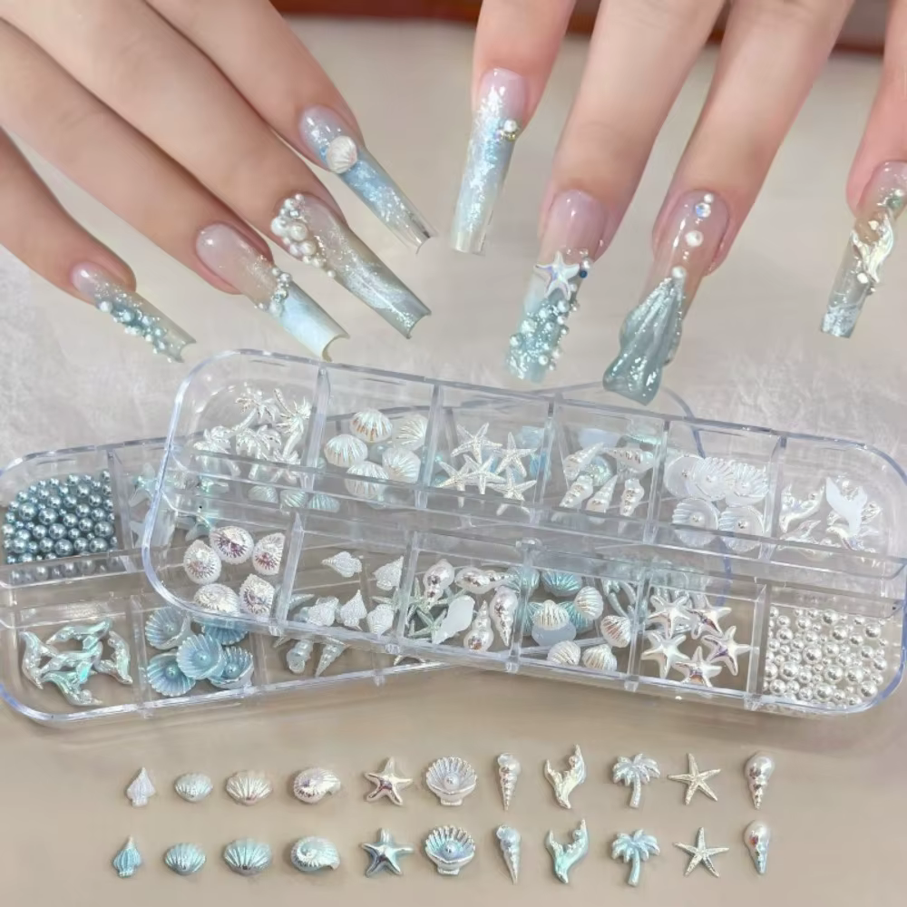 Breloques 3D pour ongles Thème Plage