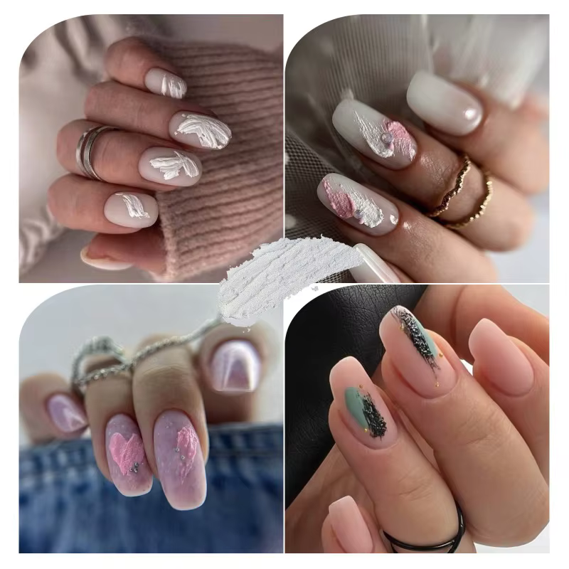 Gel vernis à ongles solide en gypse pour effet de sculpture 3D