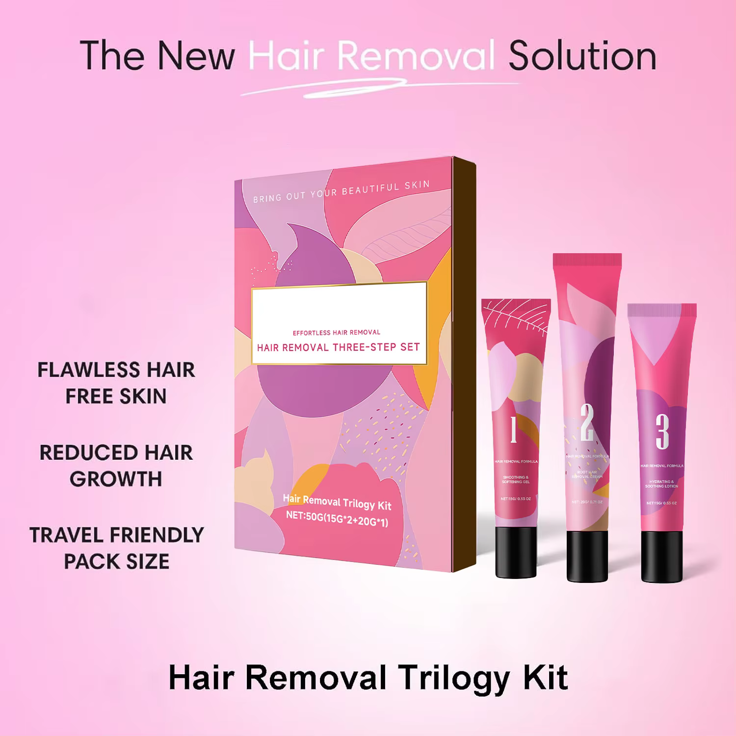 Kit de crème dépilatoire pour le visage pour femmes, pour les poils épais, fins et rebelles sur le menton, la lèvre supérieure, les pattes, crème dépilatoire douce
