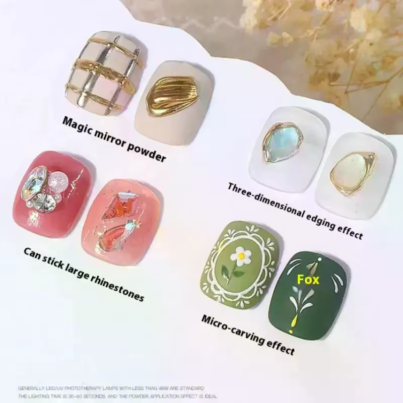 Miroir magique ongles modélisation Gel semi-solide UV LED 3D modélisation sculpture colle Durable manucure Art Salon de manucure outils de décoration