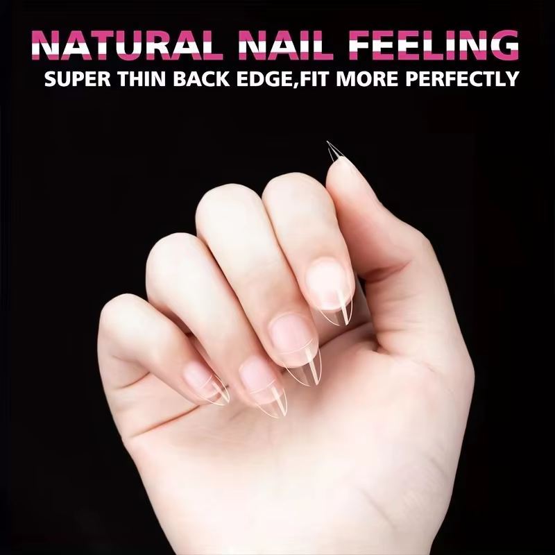 600 morceaux de faux ongles courts français