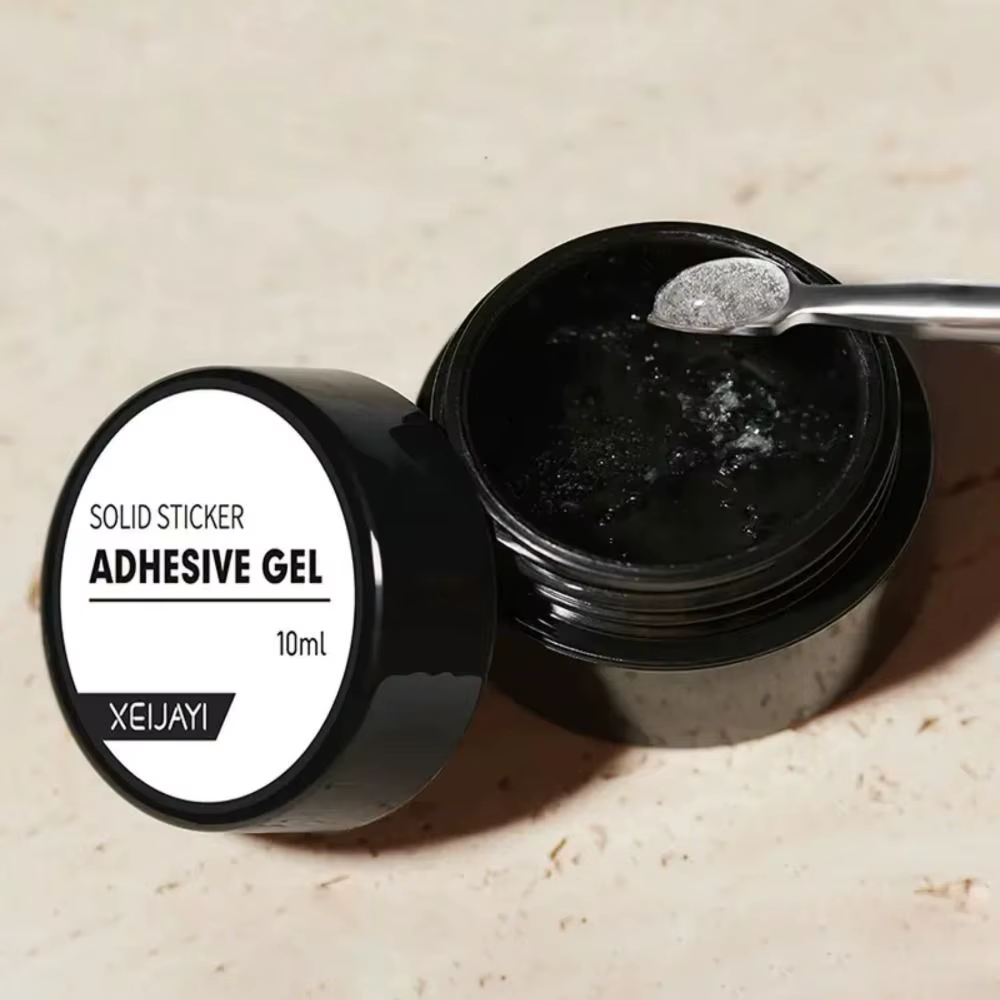 Gel adhésif solide transparent 10g longue durée pour extension d'ongles