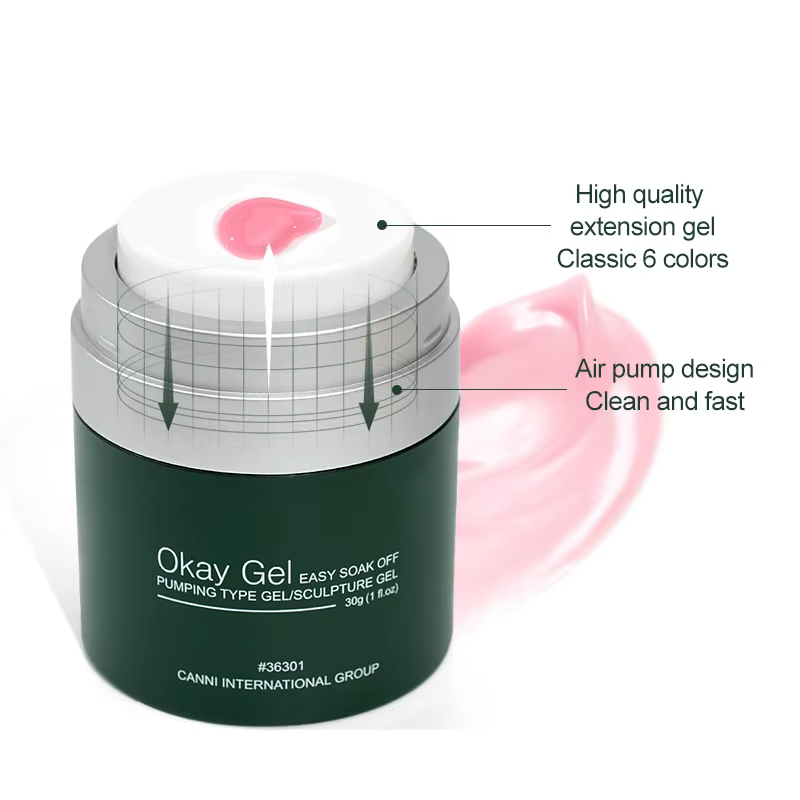 CANNI 30g gelée Rose Extension Gel constructeur rapide Gel à ongles tremper UV LED Construction pompe à Air Sculpture