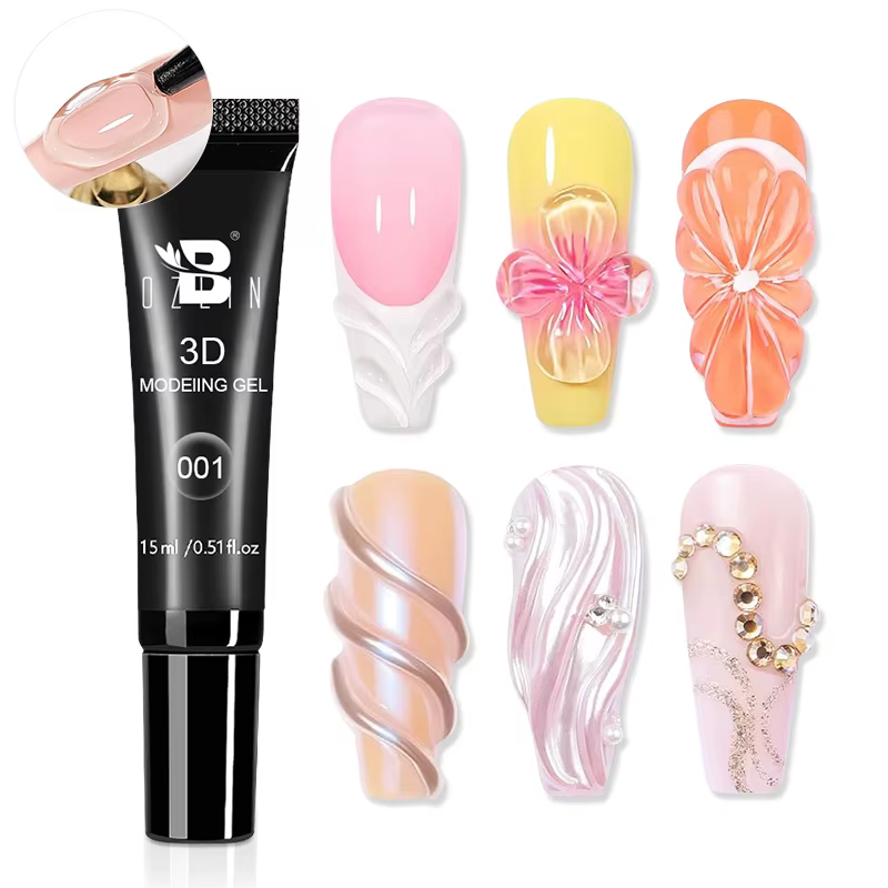 Gel à ongles transparent blanc BOZLIN 15ml pour la création de bijoux 3D DIY