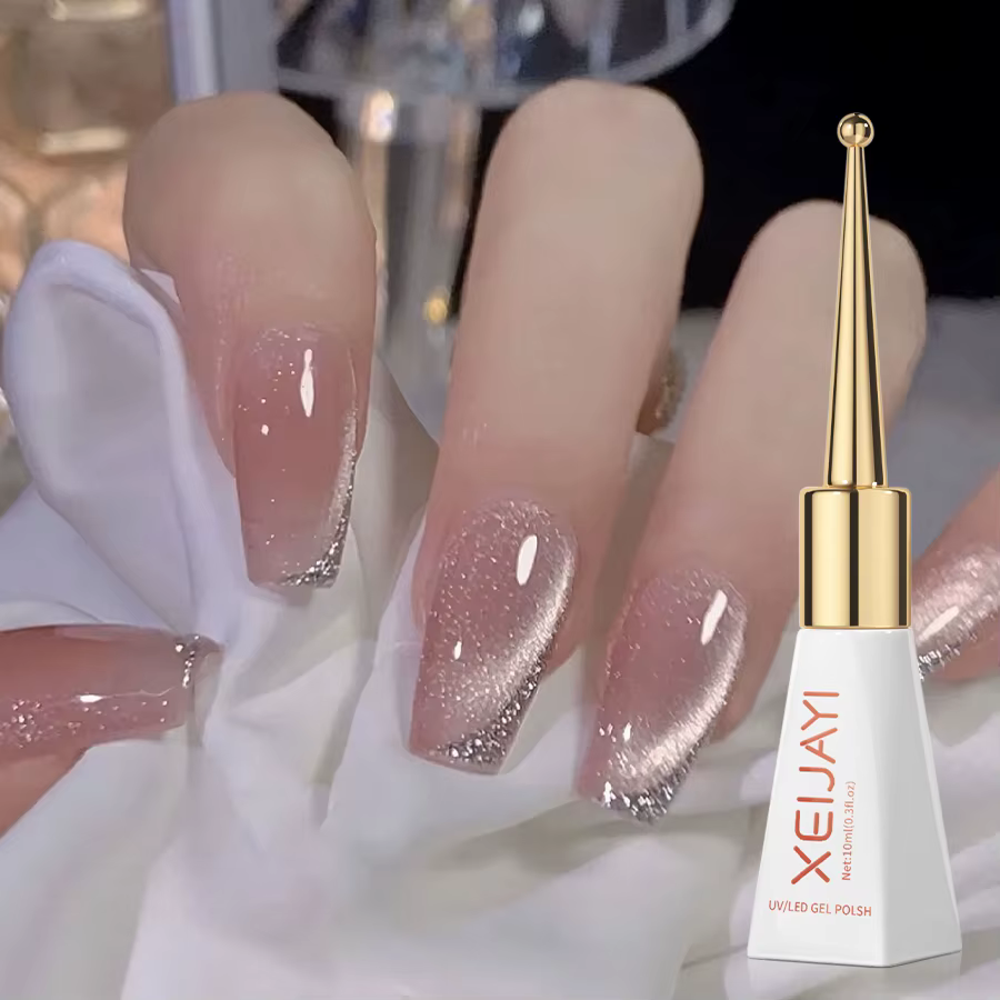 1pc 10ml soie nue cristal Cat Eye Gel polonais vernis à ongles magnétique