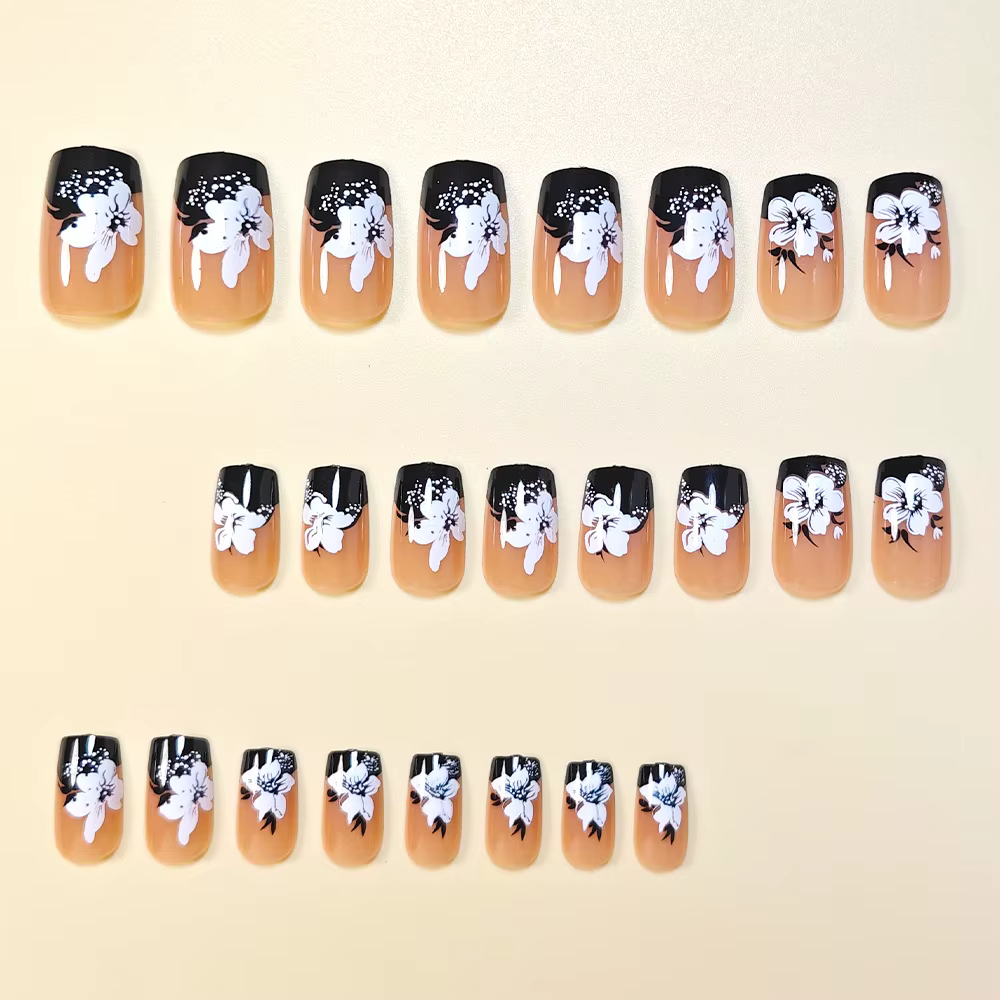 Faux ongles courts et moyens pour femmes et filles