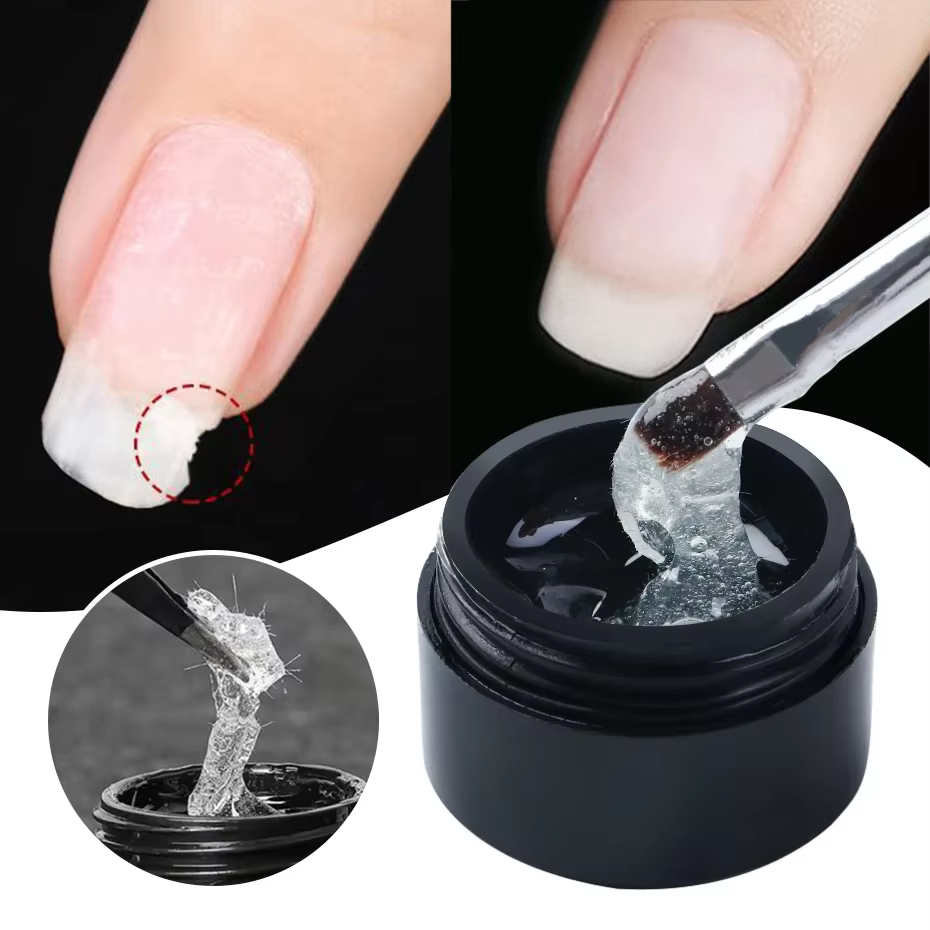 Gel pour ongles réparés en fibre de verre