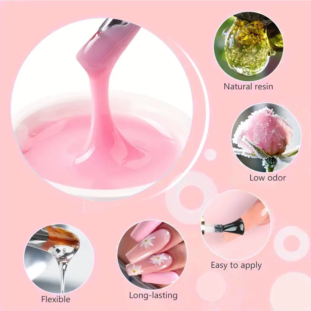 1 pot 30g Poly Gel pour ongles UV LED durci constructeur Gel