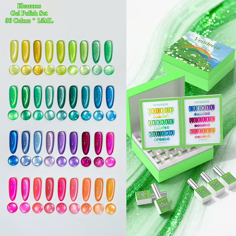 Ensemble de vernis à ongles en gel magnétique fluorescent 3D effet œil de chat