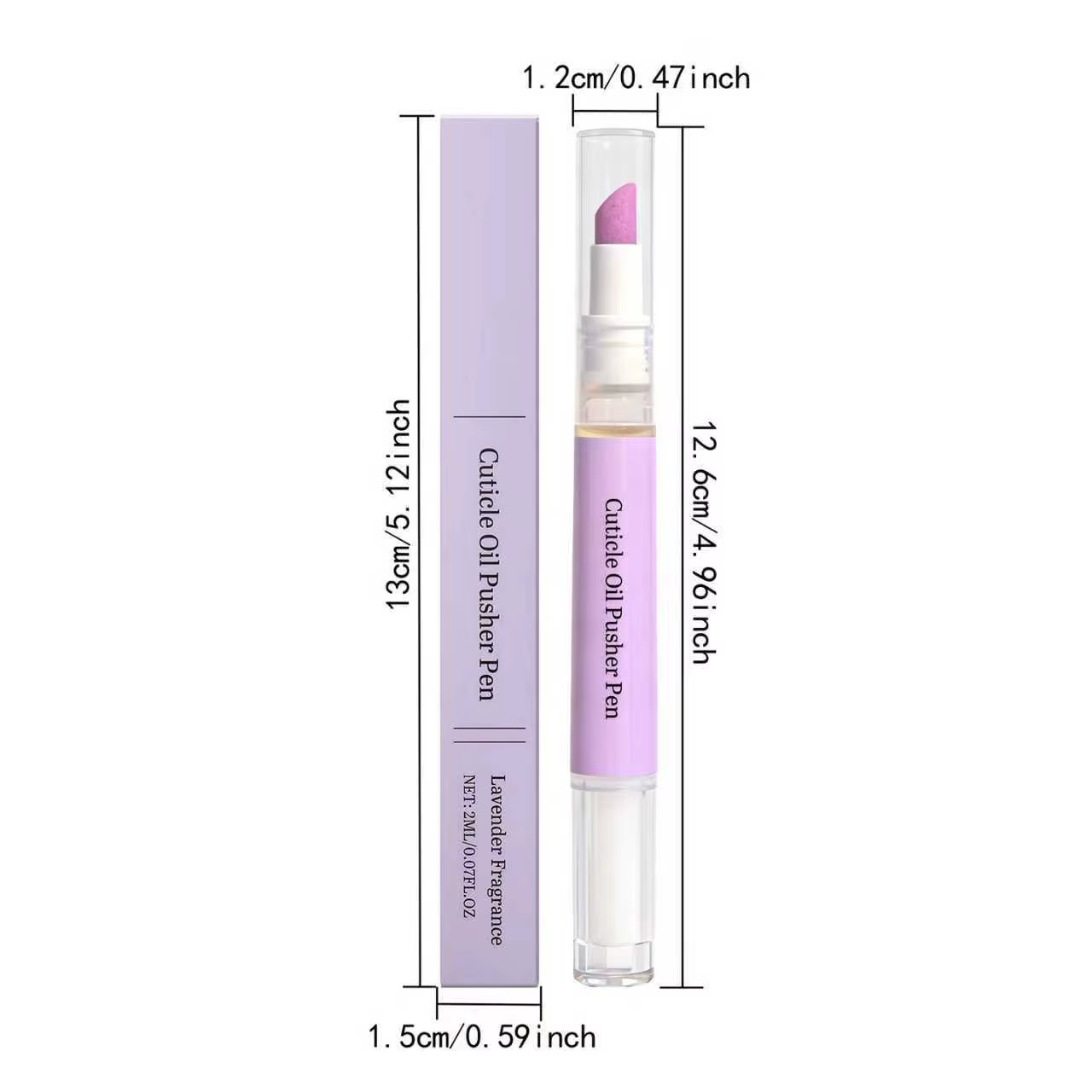 Stylo d'essence pour soins des ongles deux-en-un