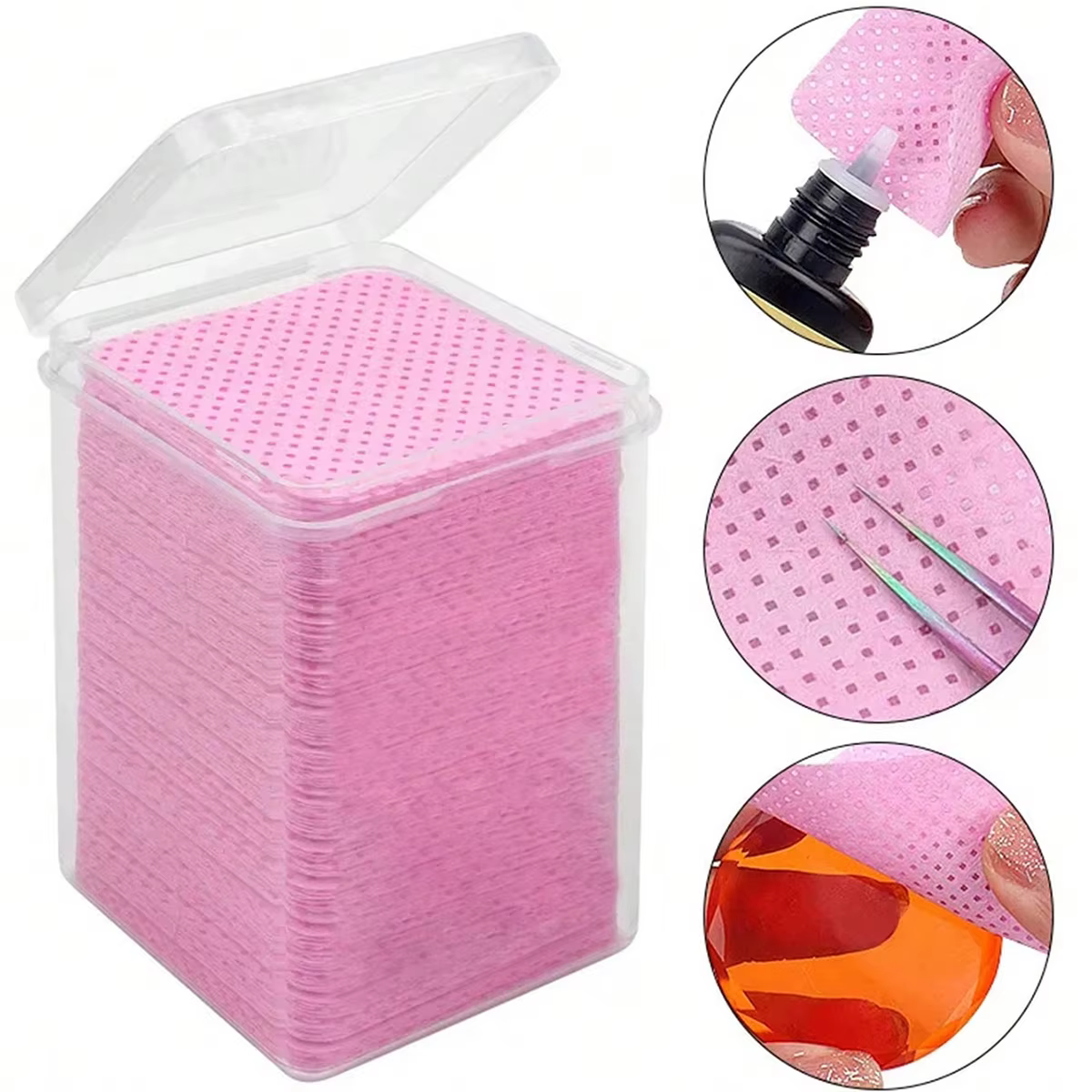 Tampons de coton non pelucheux lingettes dissolvant de vernis à ongles outil de nettoyage