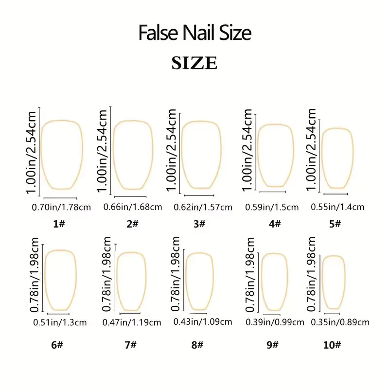 Faux ongles à presser 24 courts