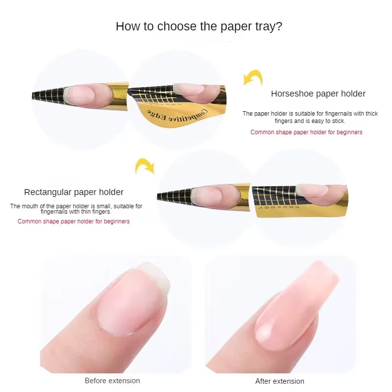 Autocollants pour extensions d'ongles en gel UV acrylique