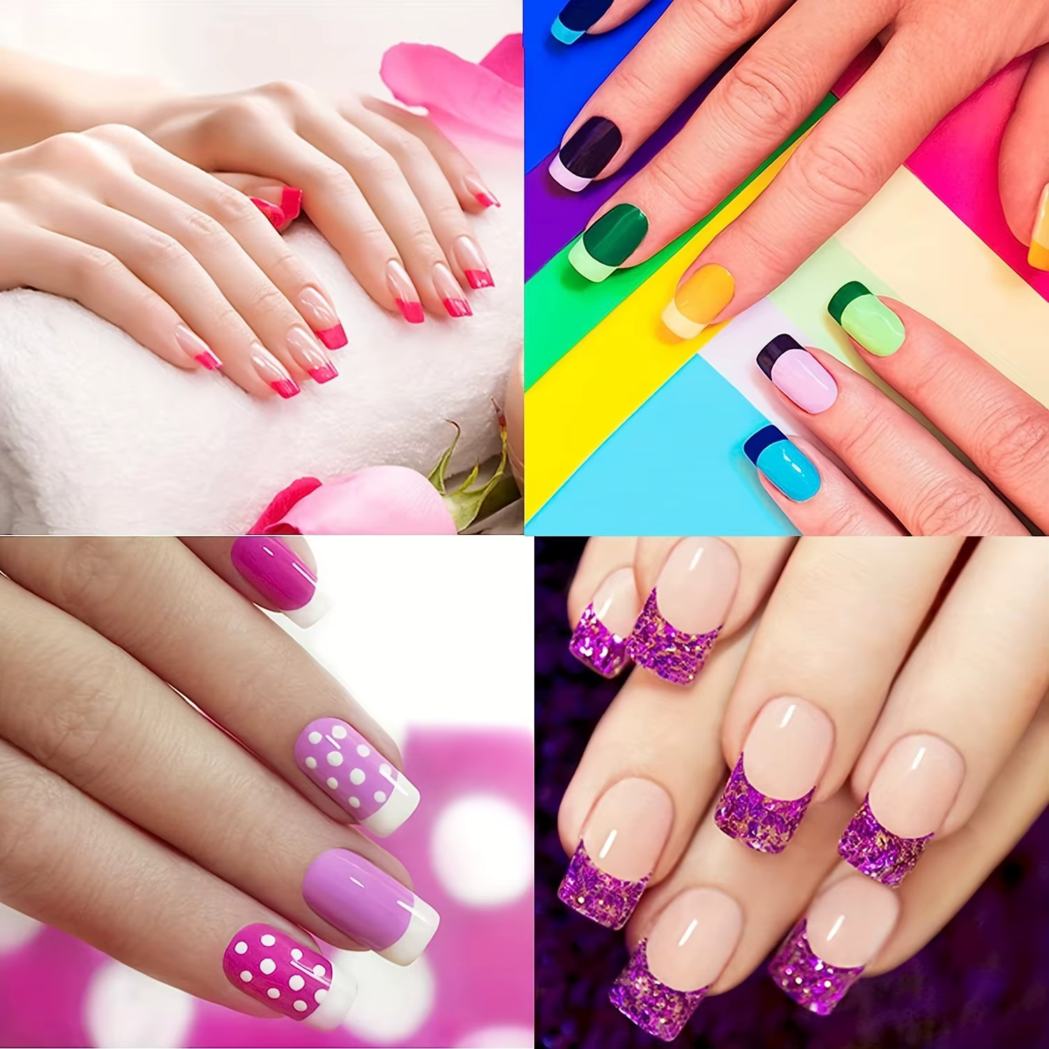 3 pièces de stickers pour nail art français
