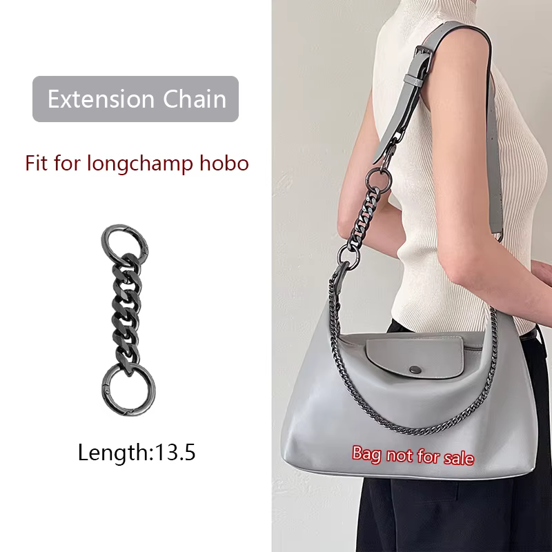Chaîne d'extension pour Longchamp Hobo, chaîne décorative de décoration de sac, chaîne étendue, sangle de sac sous les bras, accessoires de remplacement
