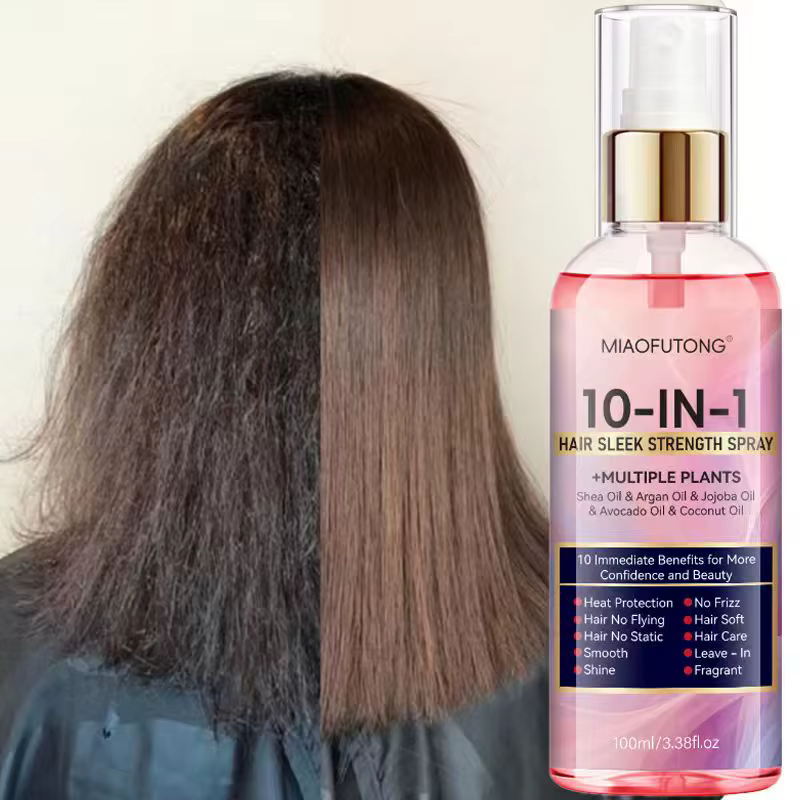 Spray capillaire instantané doux 10 en 1 - après-shampoing sans rinçage pour la rétention des cheveux, rapide, doux et hydratant, prévention des dommages thermiques