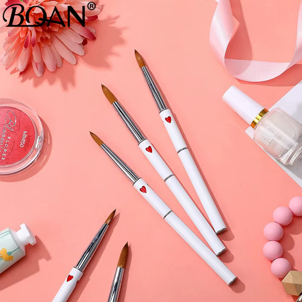 BQAN # 8- # 22 pinceaux à ongles Kolinsky pour application d'acrylique