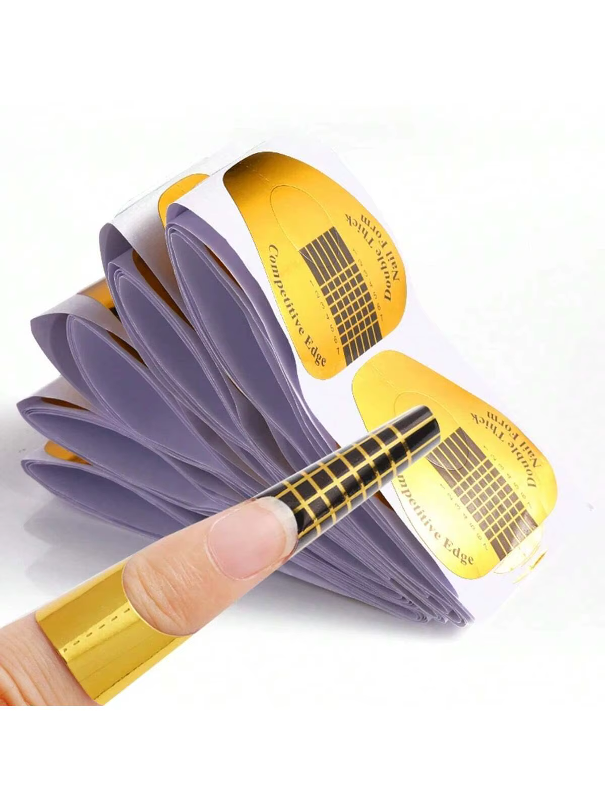 100 pièces de pointes d'art d'ongle de conception d'abeille rouge Rose-formes de papier d'extension de Gel Uv/acrylique