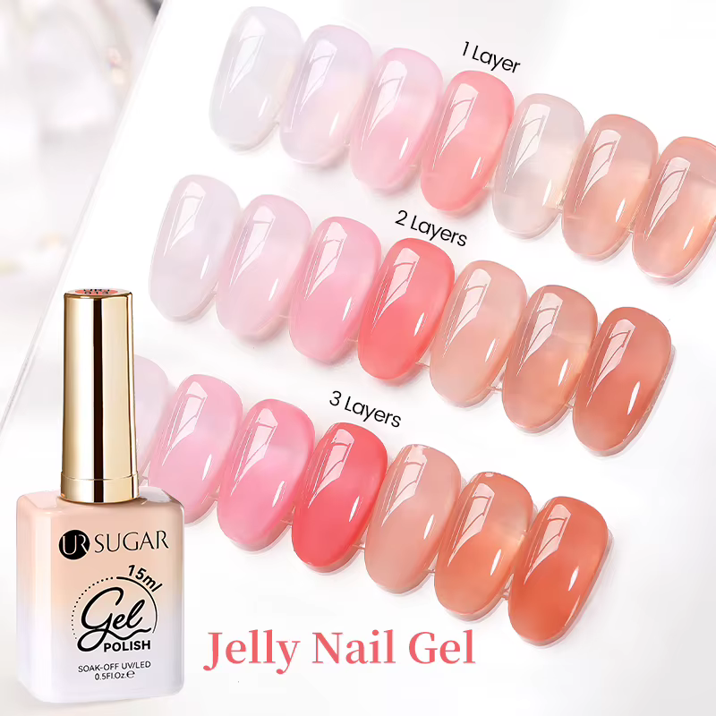 UR SUGAR 15ML Vernis à ongles gel rose glacé UV LED