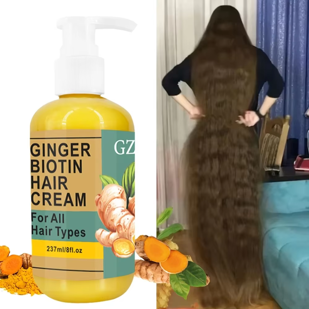 GZE GINGER crème capillaire gingembre cheveux renforce crème hydratante cuir chevelu Massage soin des cheveux sérum revitalisant