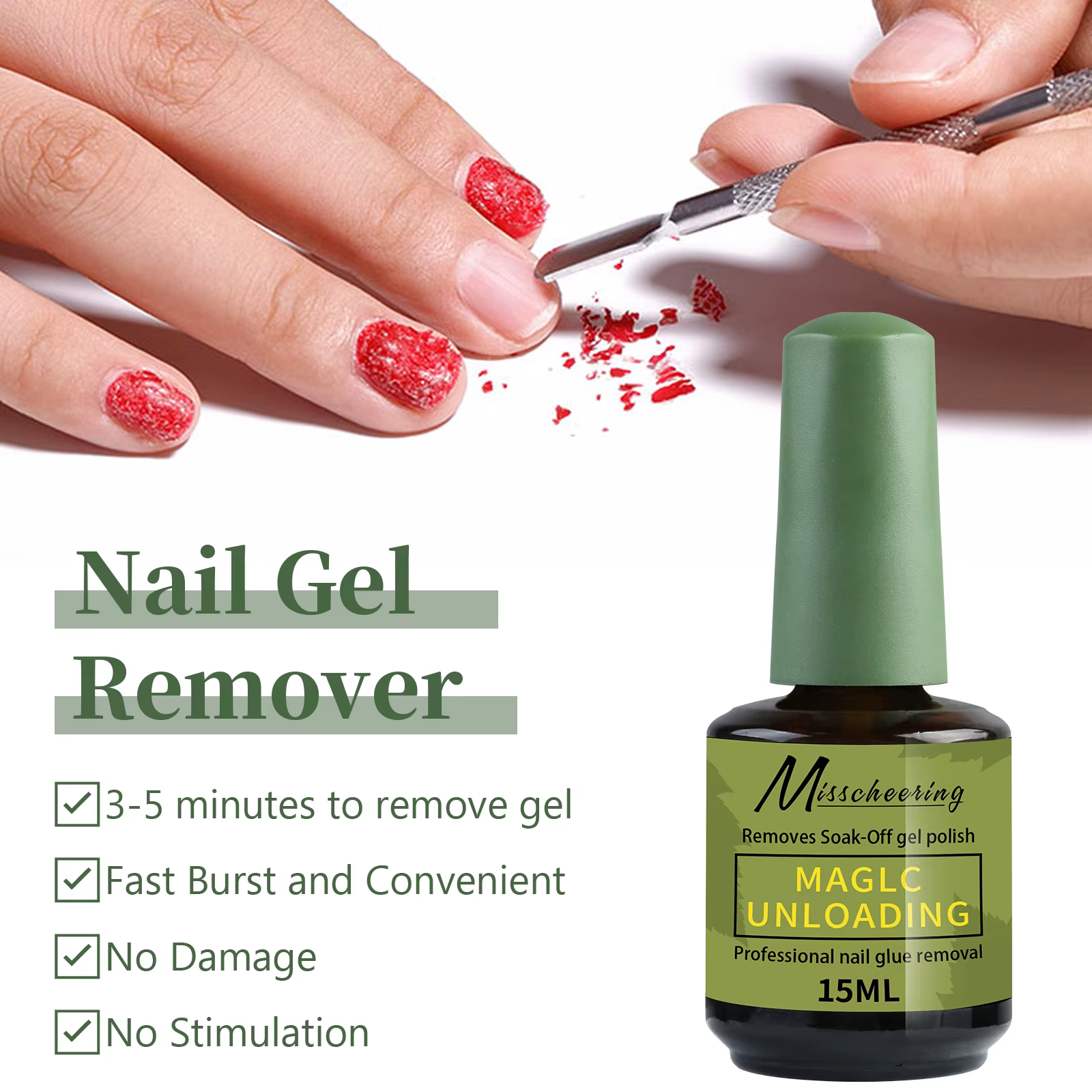 Dissolvant de vernis à ongles Gel magique rapide
