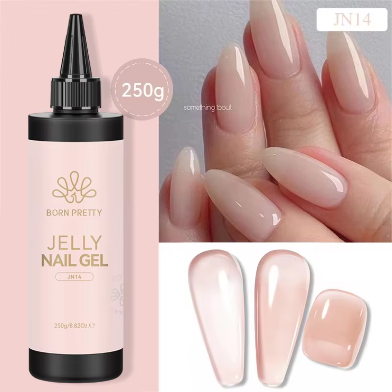 BORN PRETTY 250g gelée blanche laiteuse Gel nu vernis à ongles paquet rechargé translucide clair Semi Permanent tremper Gel UV