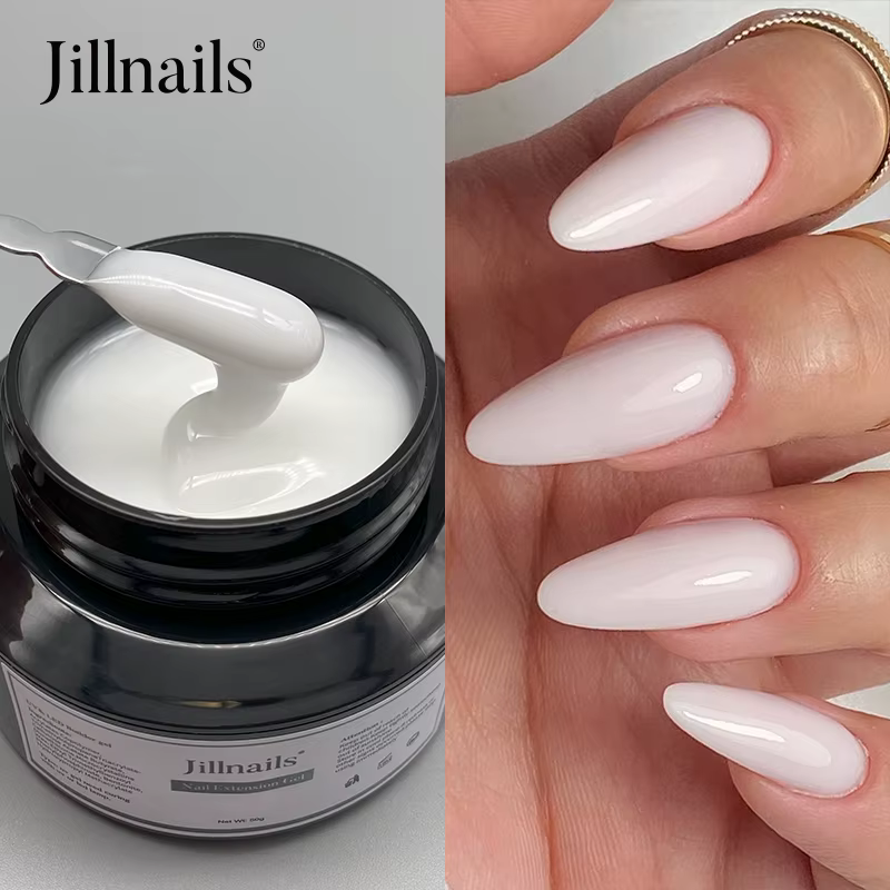 Jillnails 50ml constructeur de Gel blanc laite auto-nivelant Gel russe moyen pour Extension d'ongles construction