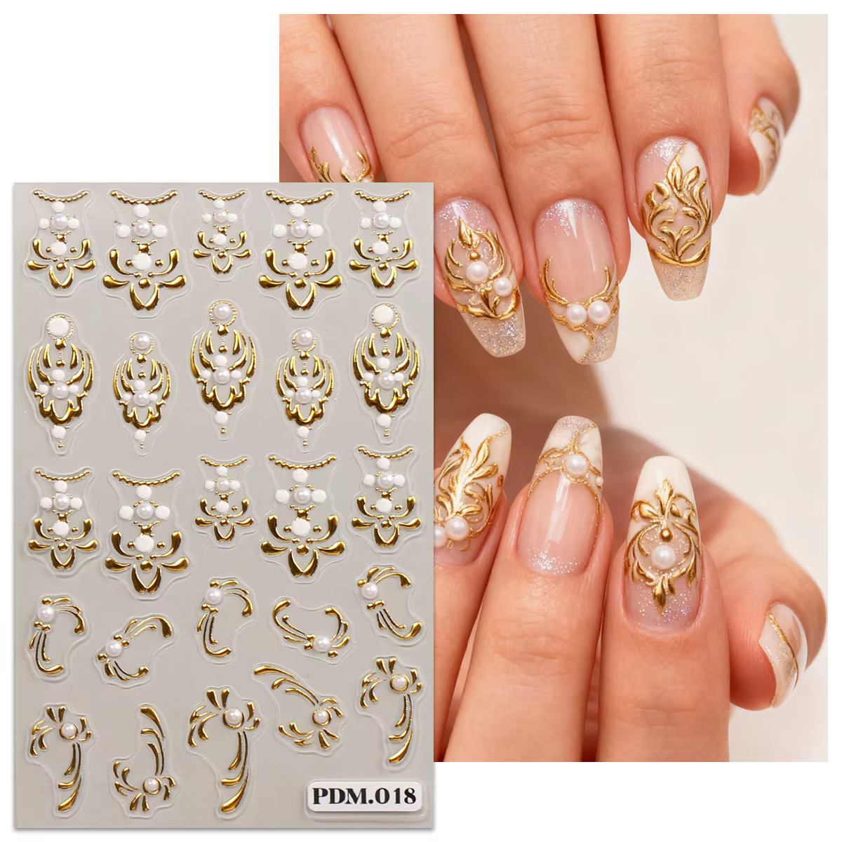 Autocollants de manucure en relief