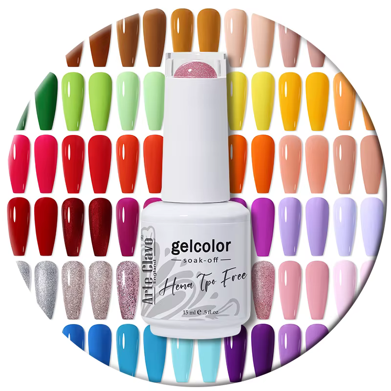 Arte Clavo 15ml Vernis Gel UV/LED Hybride Couleurs Couvrance Totale Rouge pour Ongles Manucure