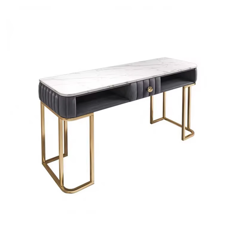 Tables de manucure professionnelles doubles, meubles de Salon, Table de manucure design avec aspirateur, Tables à ongles de luxe