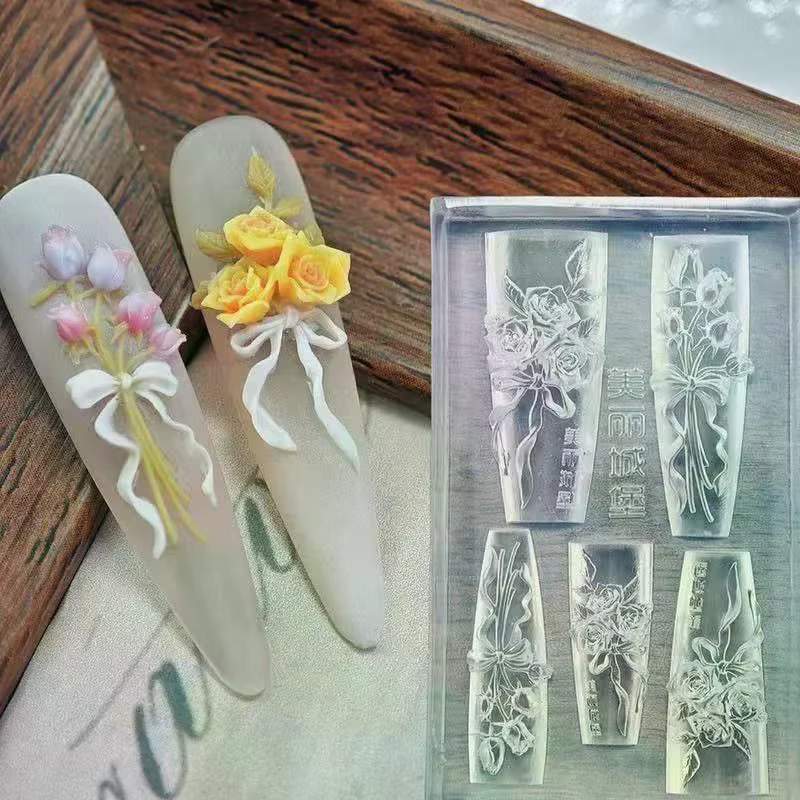 Moule 3D en forme de Relief en Silicone pour ongles