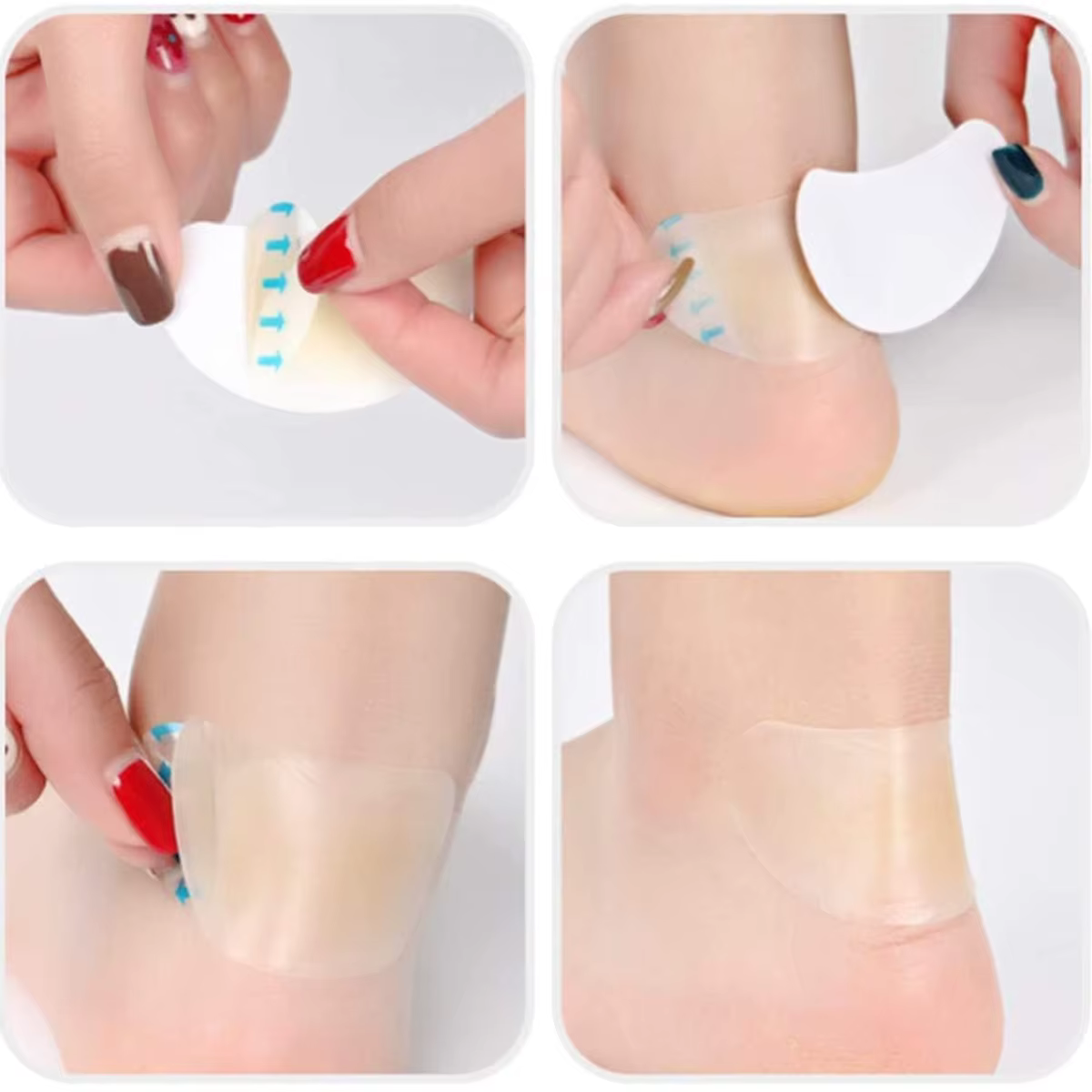 Plâtres pour blister, 15 pièces, Gel hydrocolloïde Invisible, Bandages pour blister, coussin pour talon, pied, orteils et protection de la peau