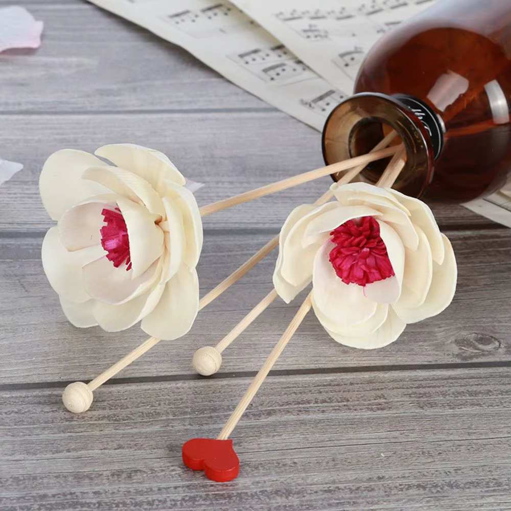 Diffuseur de parfum d'huile aromatique, désodorisant, fleur artificielle, fleur d'aromathérapie, diffuseur en rotin