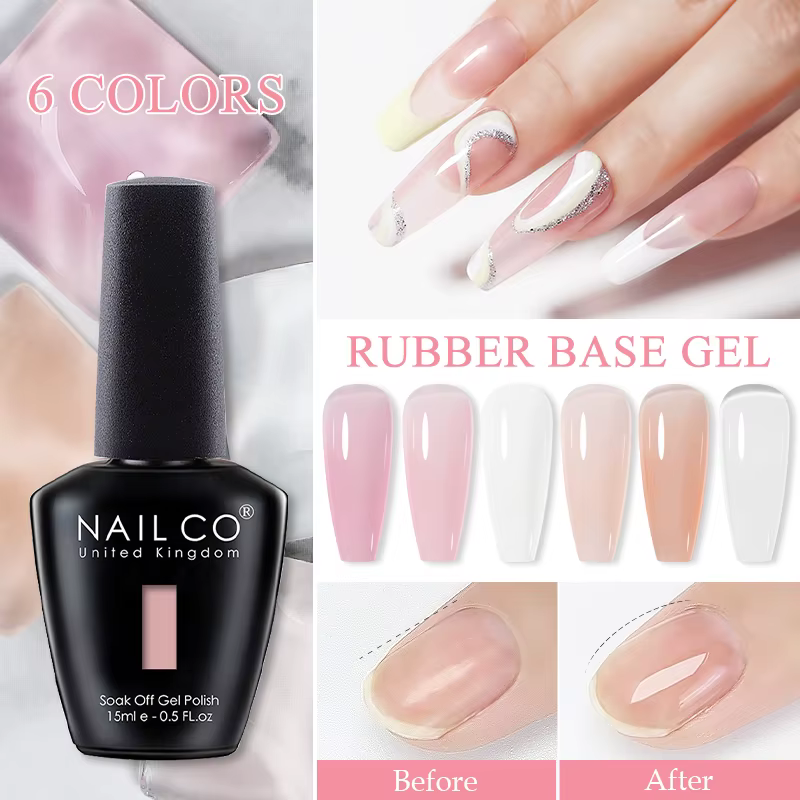 15ml Base en caoutchouc et couche de finition Gel vernis à ongles Transparent rose Gel de construction apprêt Gel