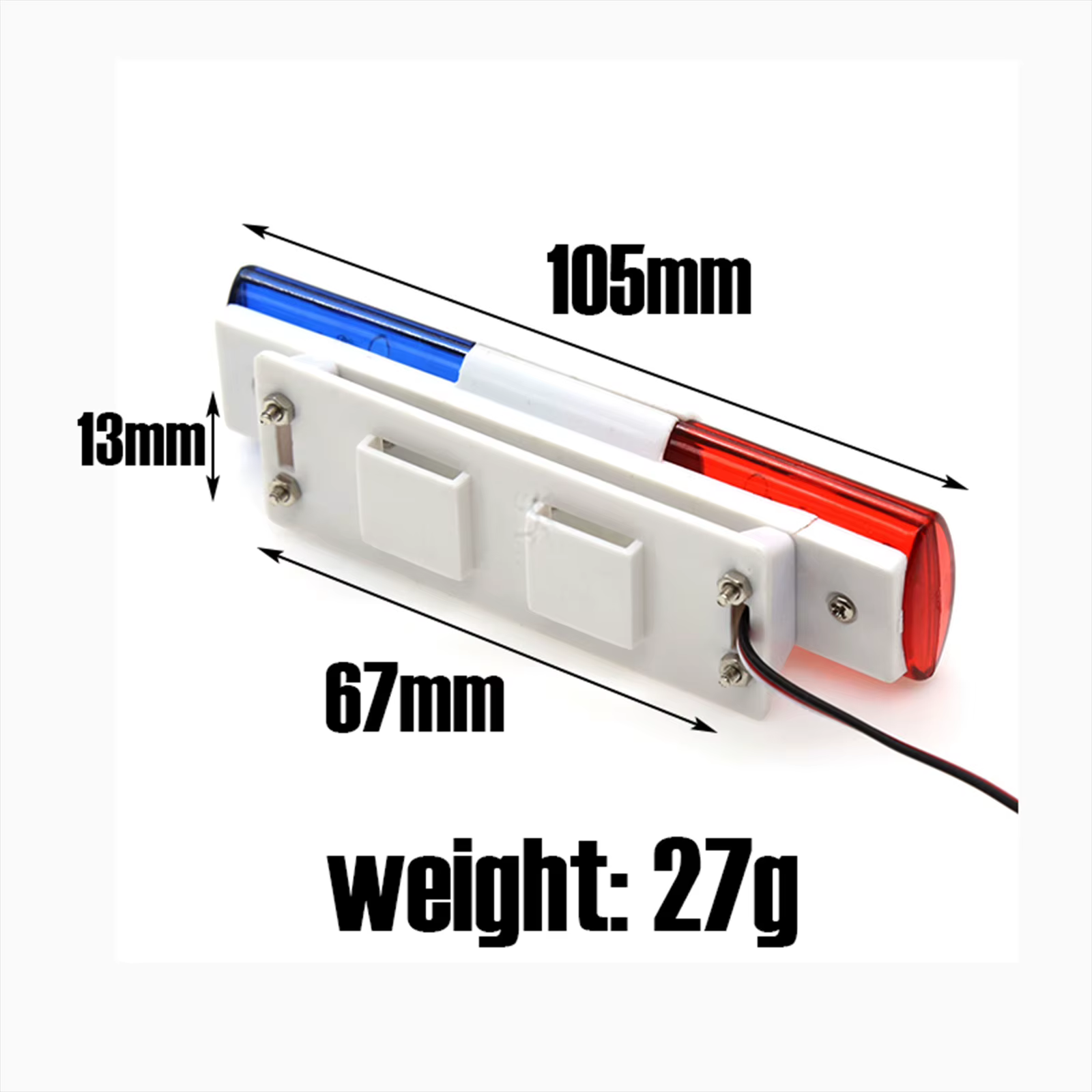 Accessoires de voiture RC, Flash de Police Led, lumière alarmante pour 1/10 HSP Kyosho TRX4 Tamiya Axial SCX10 D90, pièces de voiture RC
