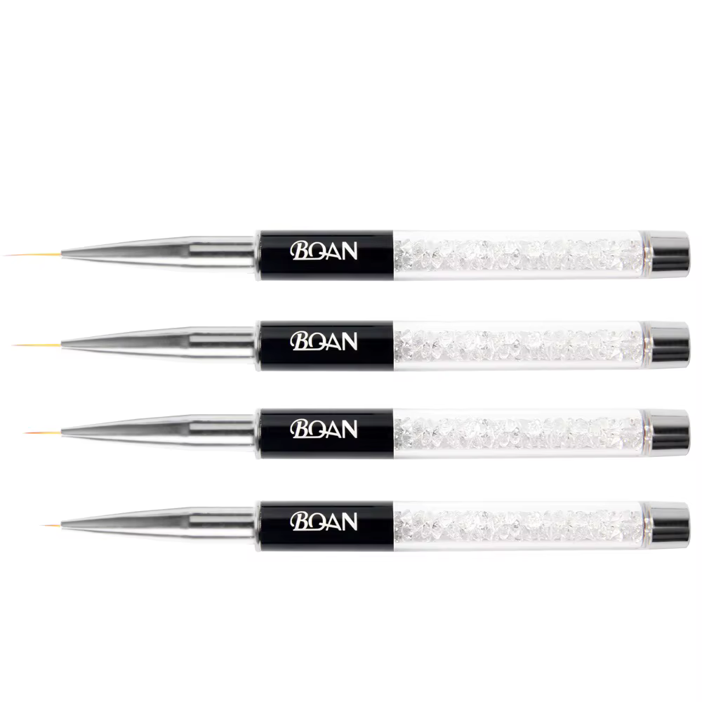 BQAN-Brosse à ongles avec manche en cristal, 5/7/9/11mm