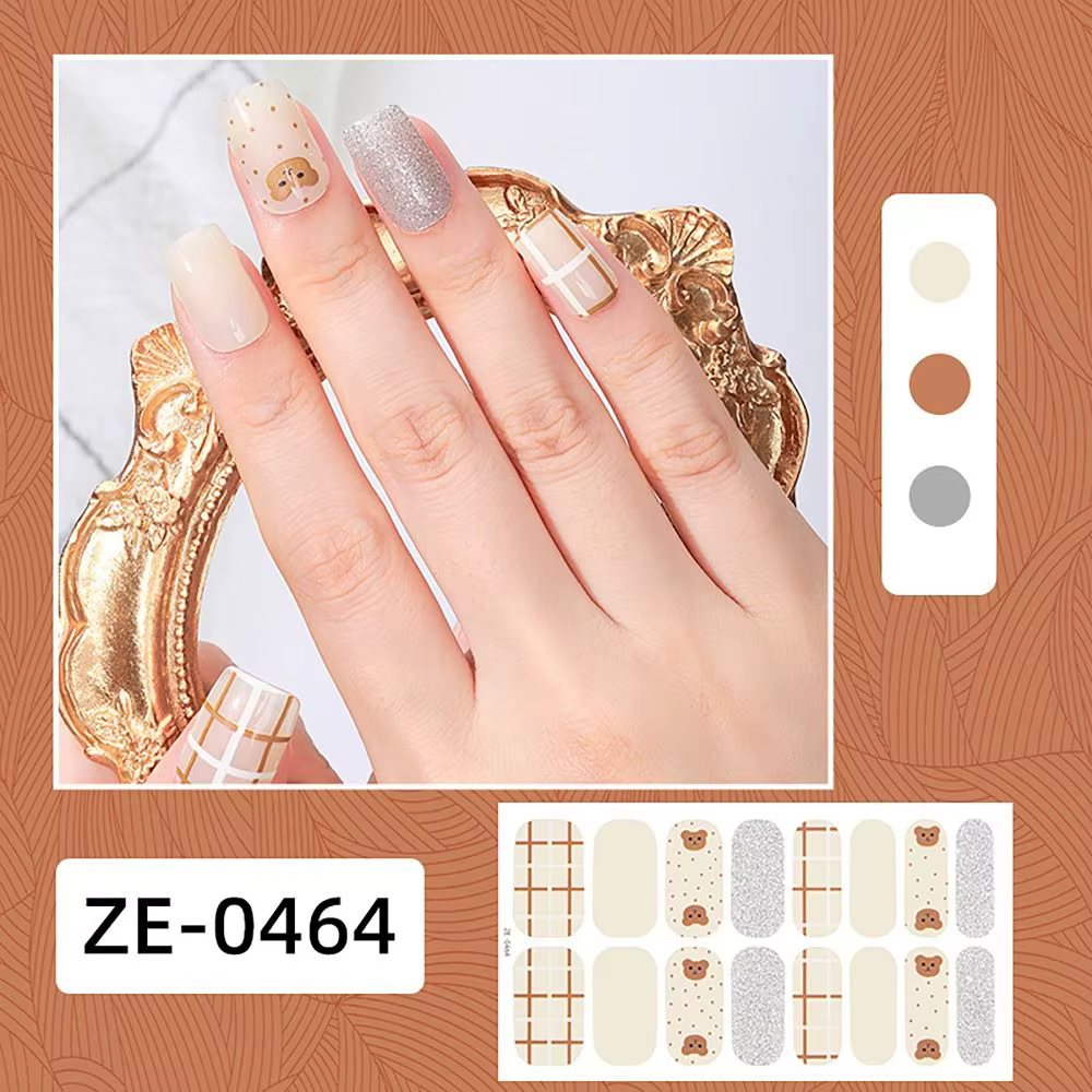 4 sets de 16 bandes de vernis à ongles semi-durcis en gel