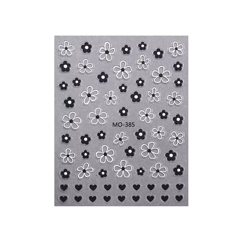 Autocollants pour ongles 3D en fleurs