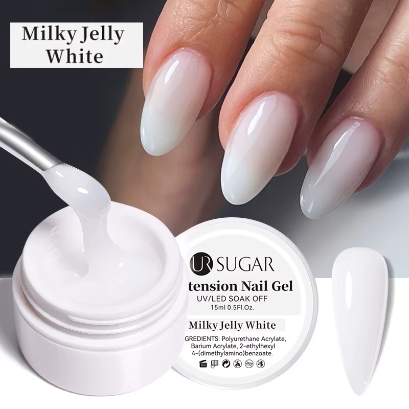 UR SUGAR 15ml gelée Extension vernis à ongles Gel de Construction UV rose blanc clair tremper Nail Art Gel