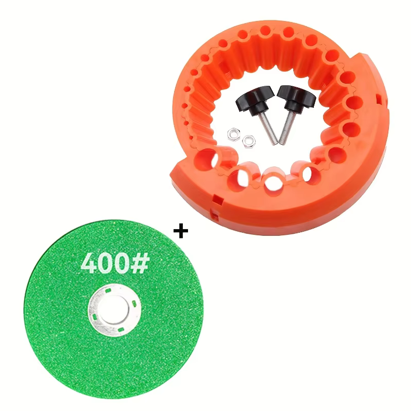 Accessoires d'outils : Meuleuse électrique multi-spécifications pour embouts de perceuse, outil auxiliaire de meulage, accessoire orange pour embouts de perceuse