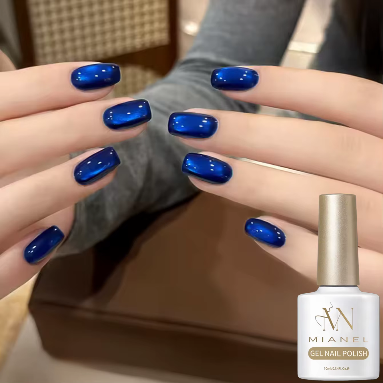 1-10 pièces 10ML Vernis à ongles gel œil de chat bleu semi-permanent pour nail art