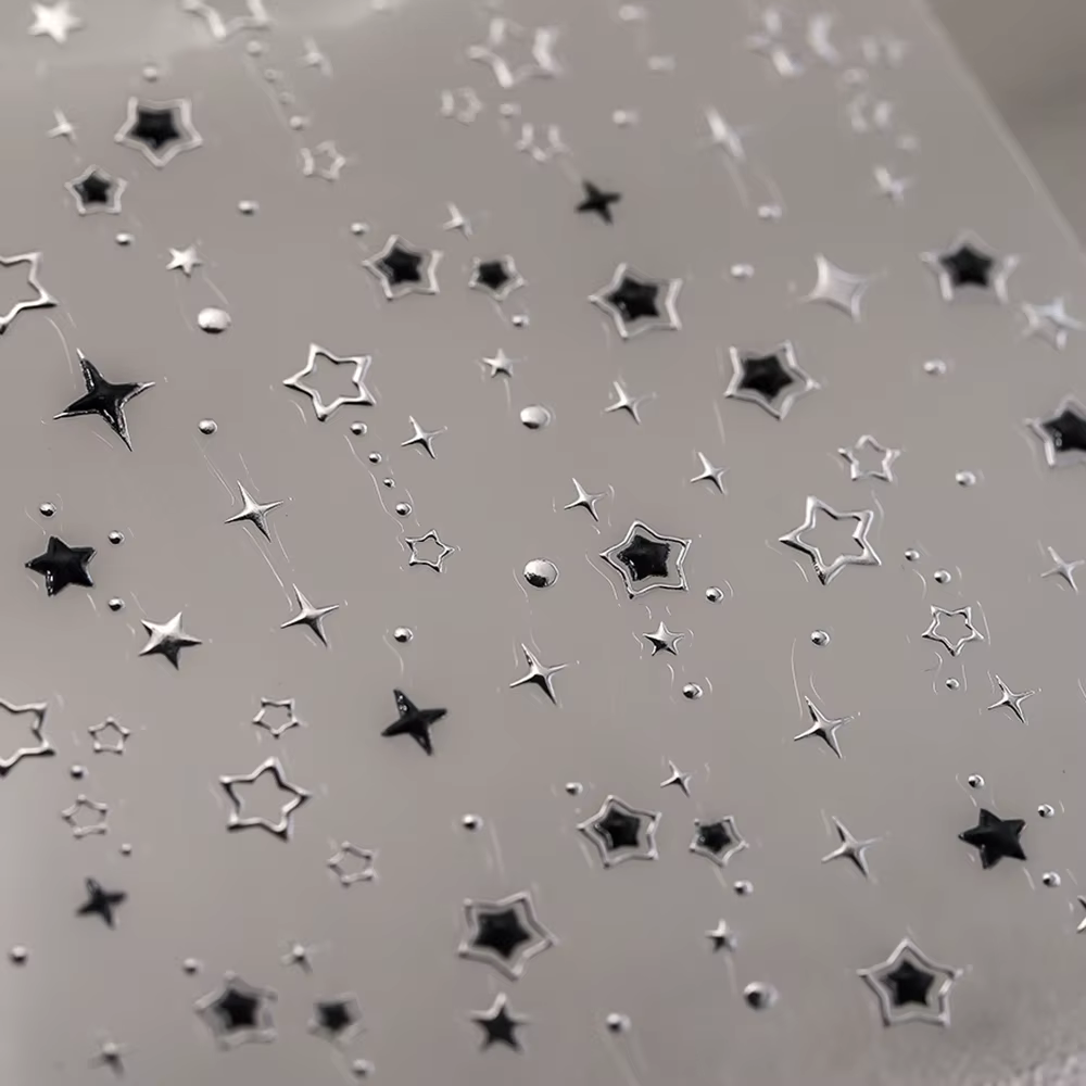 Autocollants pour ongles étoiles de luxe 5D