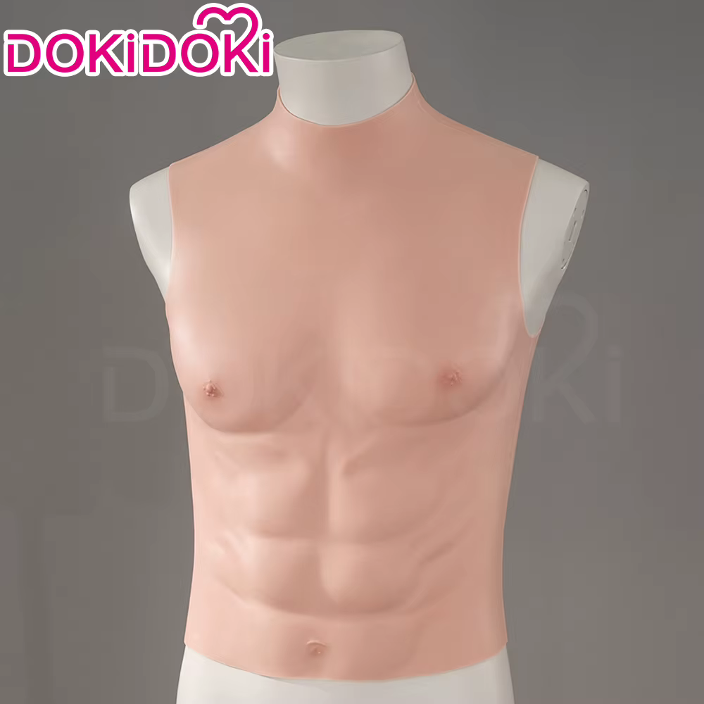 【Prêt à être expédié】 Accessoires de cosplay musculaire factices DokiDoki, muscles de poitrine réalistes pour hommes, Alhaitham Varka, cosplay d'Halloween