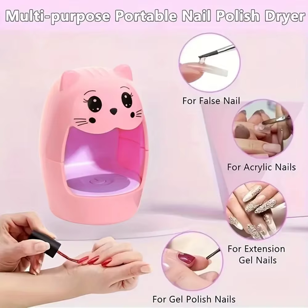LULAA lumière UV pour ongles pour vernis Gel sèche-ongles avec forme mignonne petite et Portable