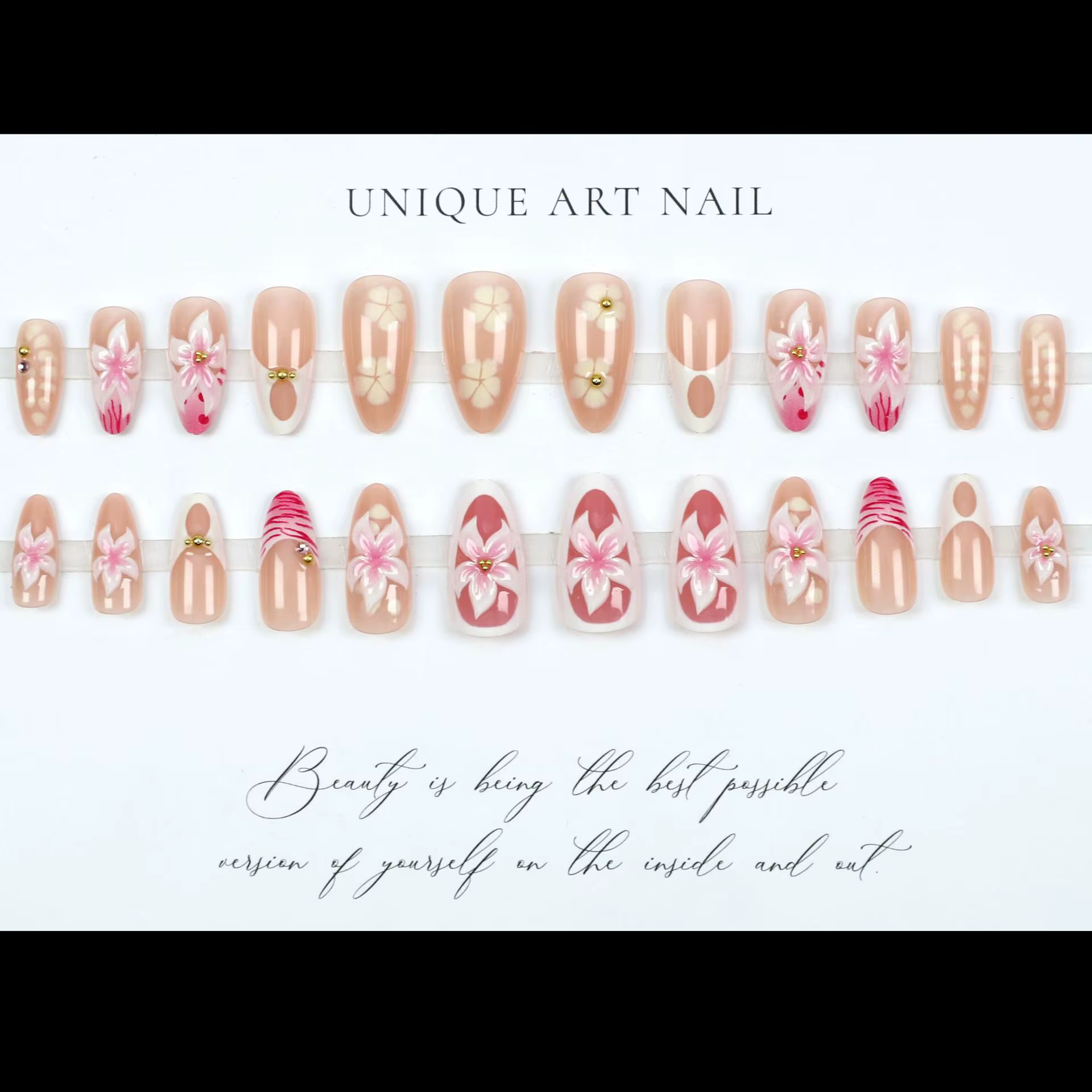 Faux ongles moyens pour femmes et filles