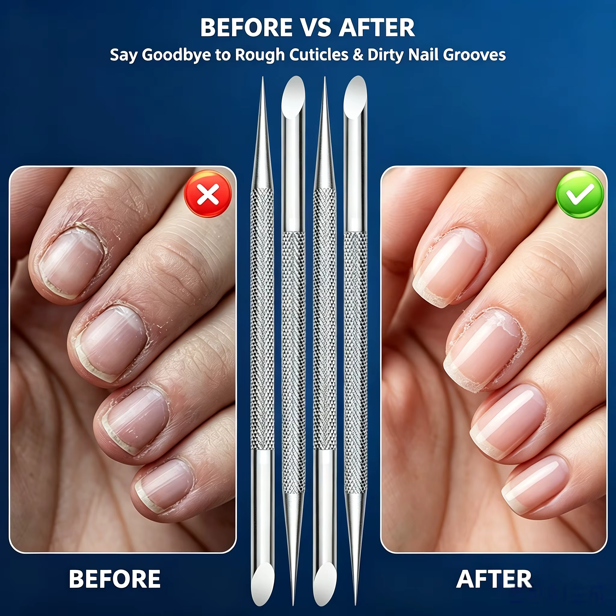 Outil en acier inoxydable durable pour le nail art