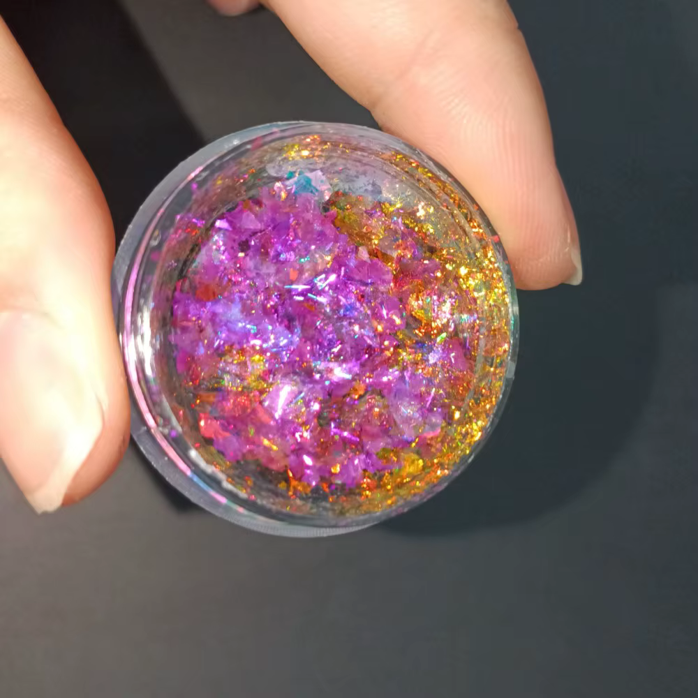 Poudre à ongles holographique